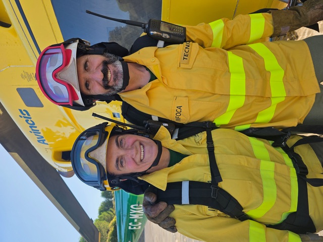 Forest firefighters Isabel María Moreno Jiménez and José del Río González. Photo © Karethe Linaae